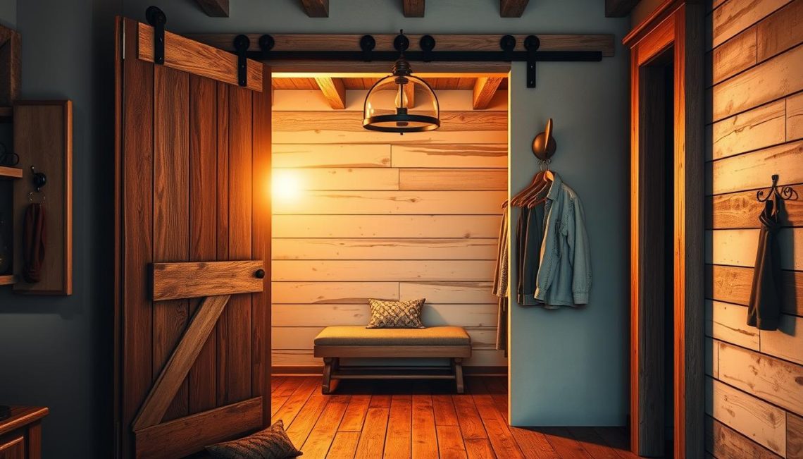 rustic barn door closet