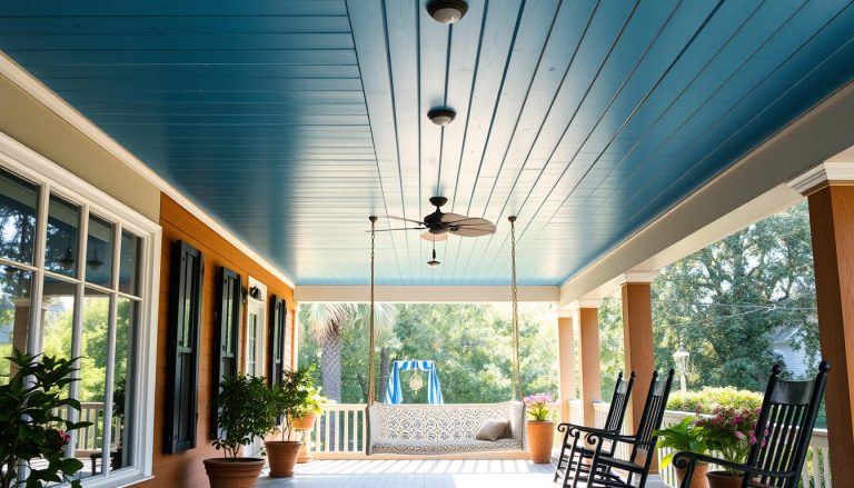 Haint Blue Porch Ceiling Makeover
