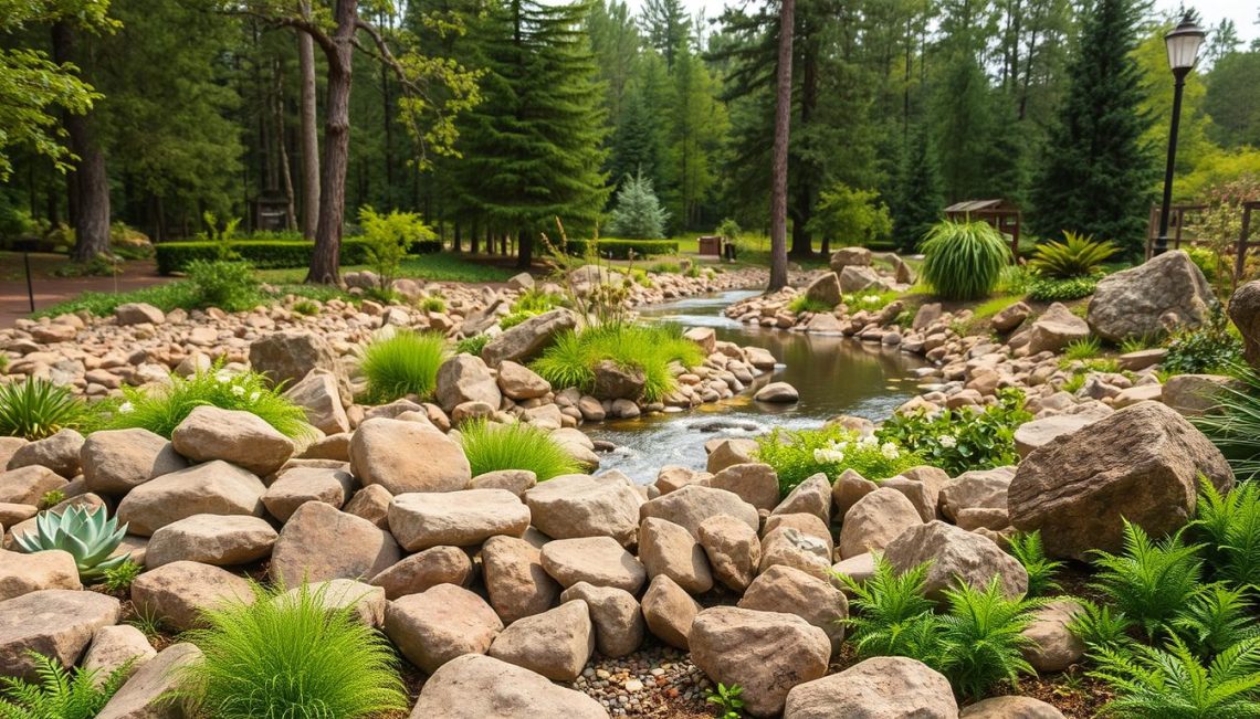 river rock landscaping ideas