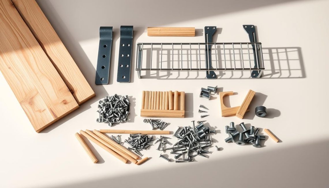DIY shelving materials