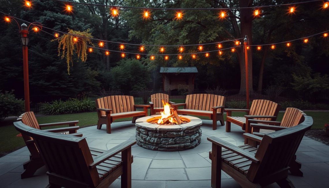 outdoor fire pit seating