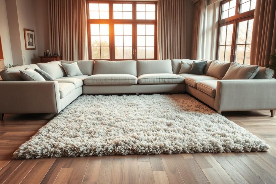 How To Place A Rug Under A Sectional Sofa