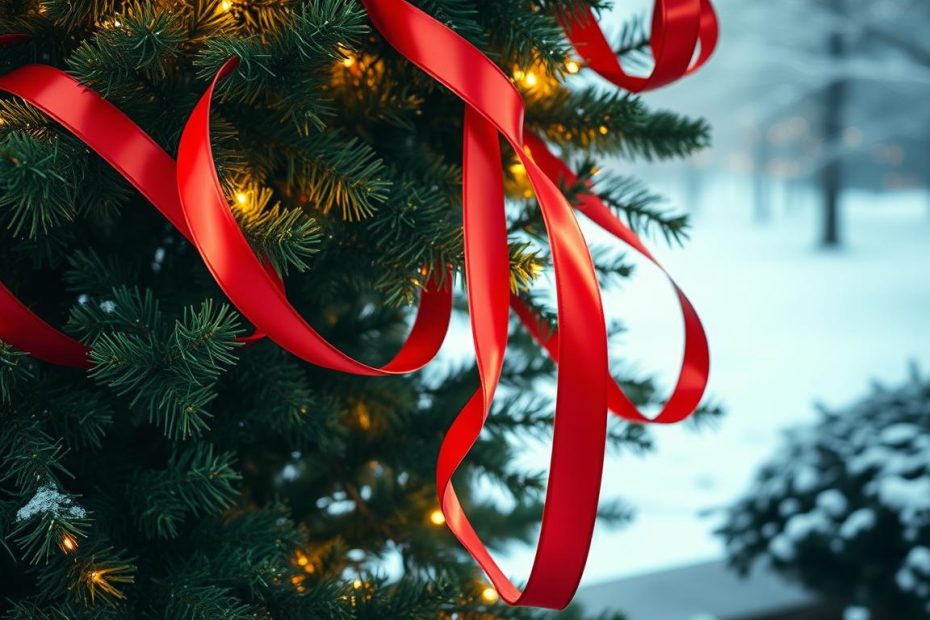 How To Put Christmas Tree Ribbon Decorations On Trees