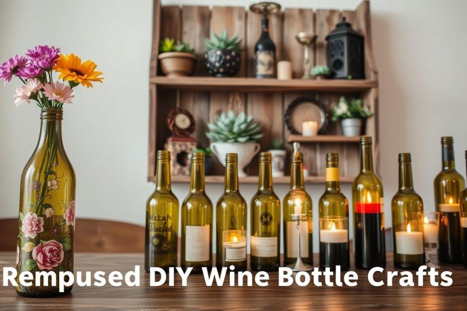 Repurposed DIY Wine Bottle Crafts Ideas